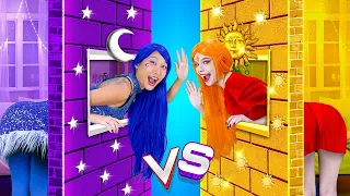 Day Girl Sun vs Night Girl Moon! Funny Relatable Situations By Crafty Hype