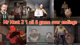 Mr Meat 2 1 all 6 game over endings 😱☠️🐖🍖
