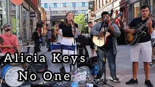 DUBLIN STREET PERFORMERS PERFORM | Alicia Keys - No One | Allie Sherlock with Fabio, John & Jason.