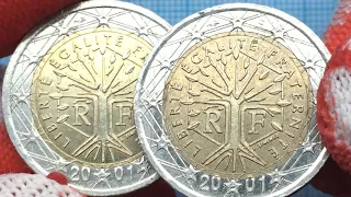 2 euro France 2001 Defect top 2 euro