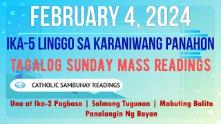 4 February 2024 Tagalog Sunday Mass Readings | Ika-5 na Linggo sa Karaniwang Panahon (B)