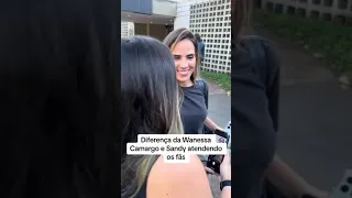 Diferença da Wanessa Camargo e Sandy atendendo os fãs