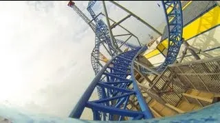 Iron Shark Roller Coaster POV Galveston Island Historic Pleasure Pier