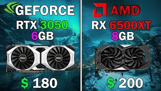 RTX 3050 Vs RX 6500XT  || 12 Game benchmark in 4K