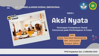 Aksi Nyata Topik 1 - Pembelajaran Sosial Emosional