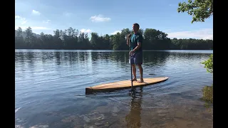 Making of a wooden stand up paddle board