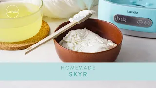 Homemade SKYR in a yogurt maker