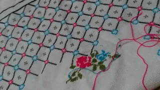 Etamine and Cross Stitch Starting Technique with and without Knots & How to Start  Cross Stitching