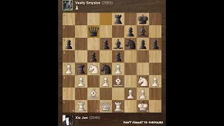 Xie Jun vs Vasily Smyslov • Match Women - Veterans, 1995