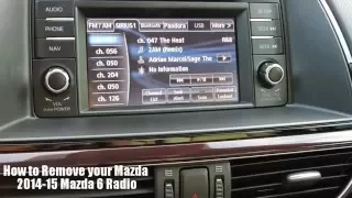 How to Remove 2014/15 Mazda 6 Radio