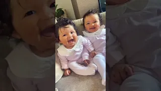 💕💕Cute Twin Babies#722 #shorts #HilariousBabies