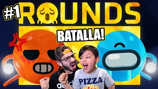 LUCHAS DE AMONG US en ROUNDS | KARIM vs PAPÁ | Juegos Karim Juega