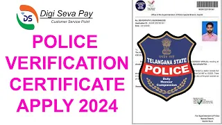 TELANGANA STATE |  POLICE VERIFICATION| ONLINE PROCESS |APPLY | 2024 |DIGISEVAPAY |CSP