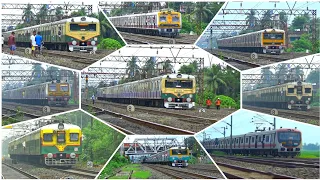 12 in 1 | All Types Of upgraded Colourful Emu Trains : Emu - Indian Railways / Eastern Railways