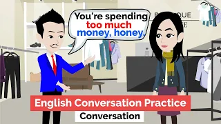 Practice English Conversation (Family life - Money can't buy love) Improve English Speaking Learning