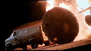 Giant critter ball runs over man! Critters 2 (1988)