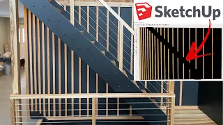 Learn How To Use SketchUp to Design a Wood Slat Wall | The Lake House Project Ep 21