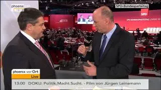 SPD-Parteitag - Interview mit Sigmar Gabriel am 16.11.2013