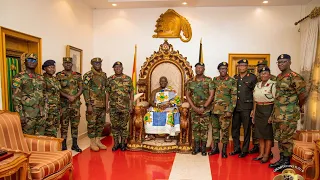 Chief of Defense Staff Major General Bismarck Kwasi Onwona, paid a courtesy visit to Asantehene