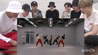 BTS Reaction to ITZY -'WANNABE' Dance Practice