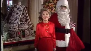 Nancy Reagan's Press Tour of the White House Christmas Decorations on December 8, 1986