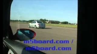 m6board.com presents: Red BMW M6 vs Kleeman E55 AMG K4 (Mercedes) with 640 HP #1