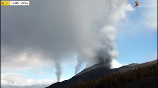 12/12/2021 Timelapse episodio estrombolinano 12:00 h. Erupción La Palma IGME