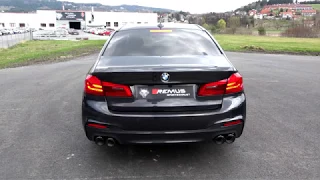 BMW 540i G30 with REMUS axle back system Motech Performance