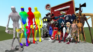 SCP 096 ALL COLORS vs ALL TREVOR HENDERSON CREATURES in Garry's Mod!