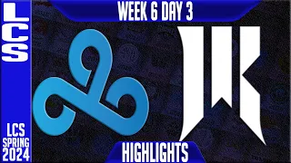 C9 vs SR Highlights | LCS Spring 2024 Week 6 Day 3 | Cloud9 vs Shopify Rebellion