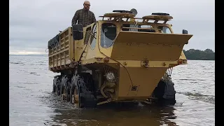 Alvis Stalwart Amphibious Camp Trip and EMERGENCY SHOCK!