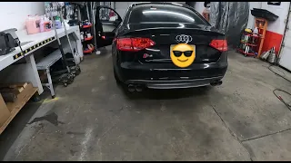 B8 S4 Muffler Delete (Before & After )