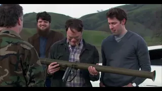 Dwight shooting with a bazooka- The Office US