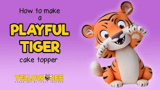 How To Model A Tiger Cake Topper | Sugarcraft | Tutorial | Fondant Modelling