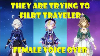 They are trying to seduce Traveler, Female Voice Over - Genshin Impact