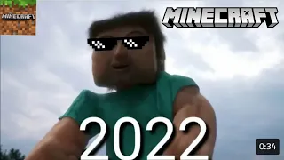 Minecraft Evolution of Steve 2011 To 2022