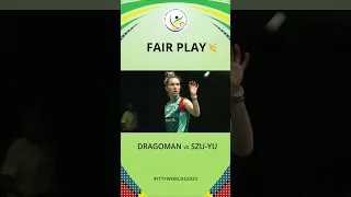 Fair Play from Andreea Dragoman 👏 #ITTFWorlds2023 #Shorts