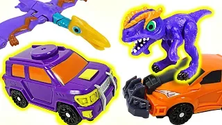 Dino Mecard new capture car Tirara's Callovis & tiny dinosaur Allosaurus appeared! - DuDuPopTOY