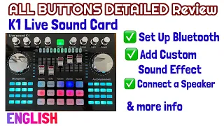 K1 Live Sound Card - DETAILED Review on ALL buttons, Volume Sliders and Knobs