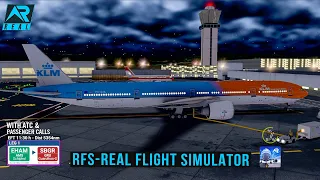 RFS - Real Flight Simulator- Amsterdam to São Paulo||Full Flight|| B777||KLM|FullHD|RealRoute