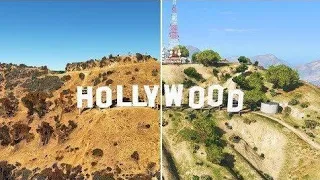 GTA5 vs GOOGLE Earth | los santos and los angeles comparison