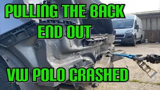 Volkswagen Polo Rear Crashed Trying To Pull Out The Damage  PT1