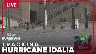 Tampa Riverwalk flooding from Hurricane Idalia