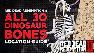 All 30 Dinosaur Bones Location Guide & Reward - #rdr2