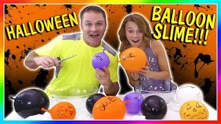 MAKING HALLOWEEN BALLOON SLYME | We Are The Davises