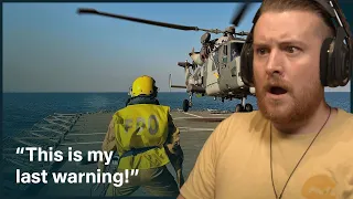 Royal Marine Reacts To Iranian gunboat heads towards the Royal Navy's HMS Duncan!