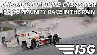 "The most polite disaster." IMSA Rain Race at Charlotte Roval | Team I5G Community Race