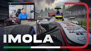 Racing around Imola on the F1 Game