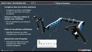 Pièces et fonctions - Nouveautés SOLIDWORKS 2024