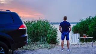 Соло кемпинг на маленьком пляже среди камышей. Украина 🇺🇦 Николаев. Ukraine, Nikolaev